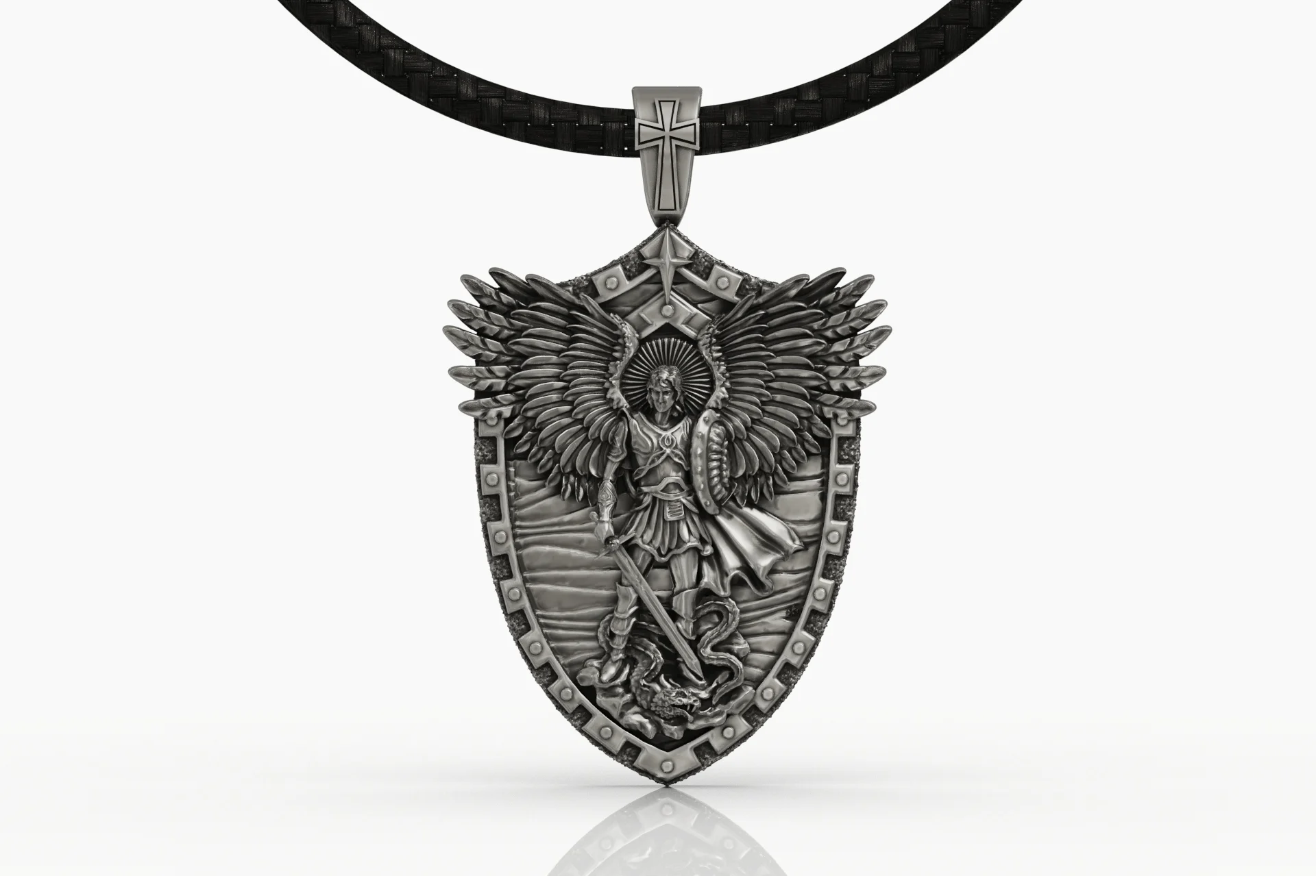 Archangel Michael Shield Protection Pendant — view 7
