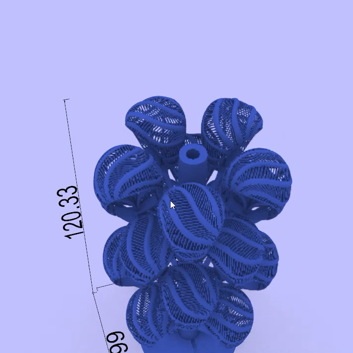 Casting Tree with Woven Leaf Motif Rings — view 8