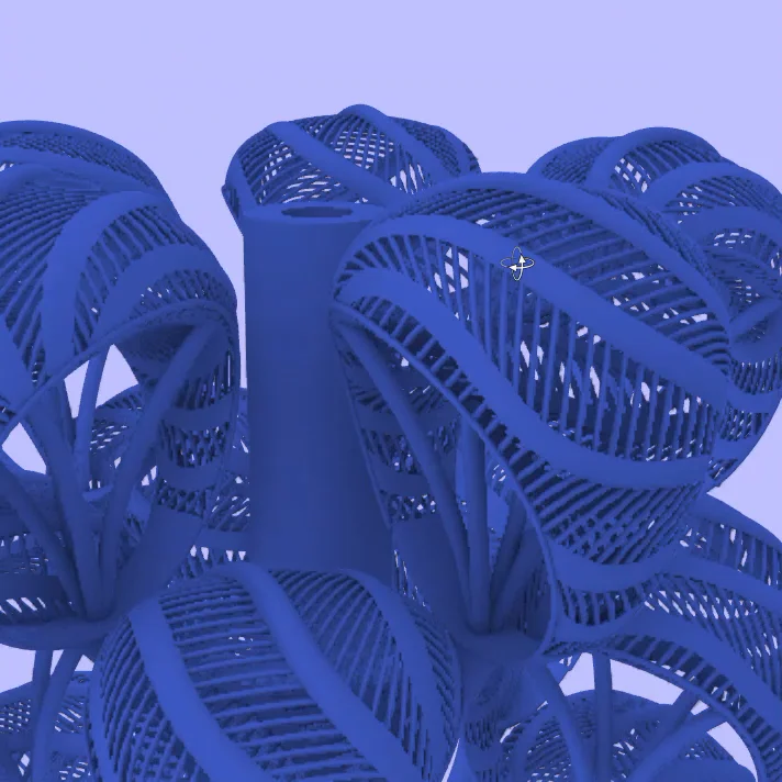 Casting Tree with Woven Leaf Motif Rings — view 7