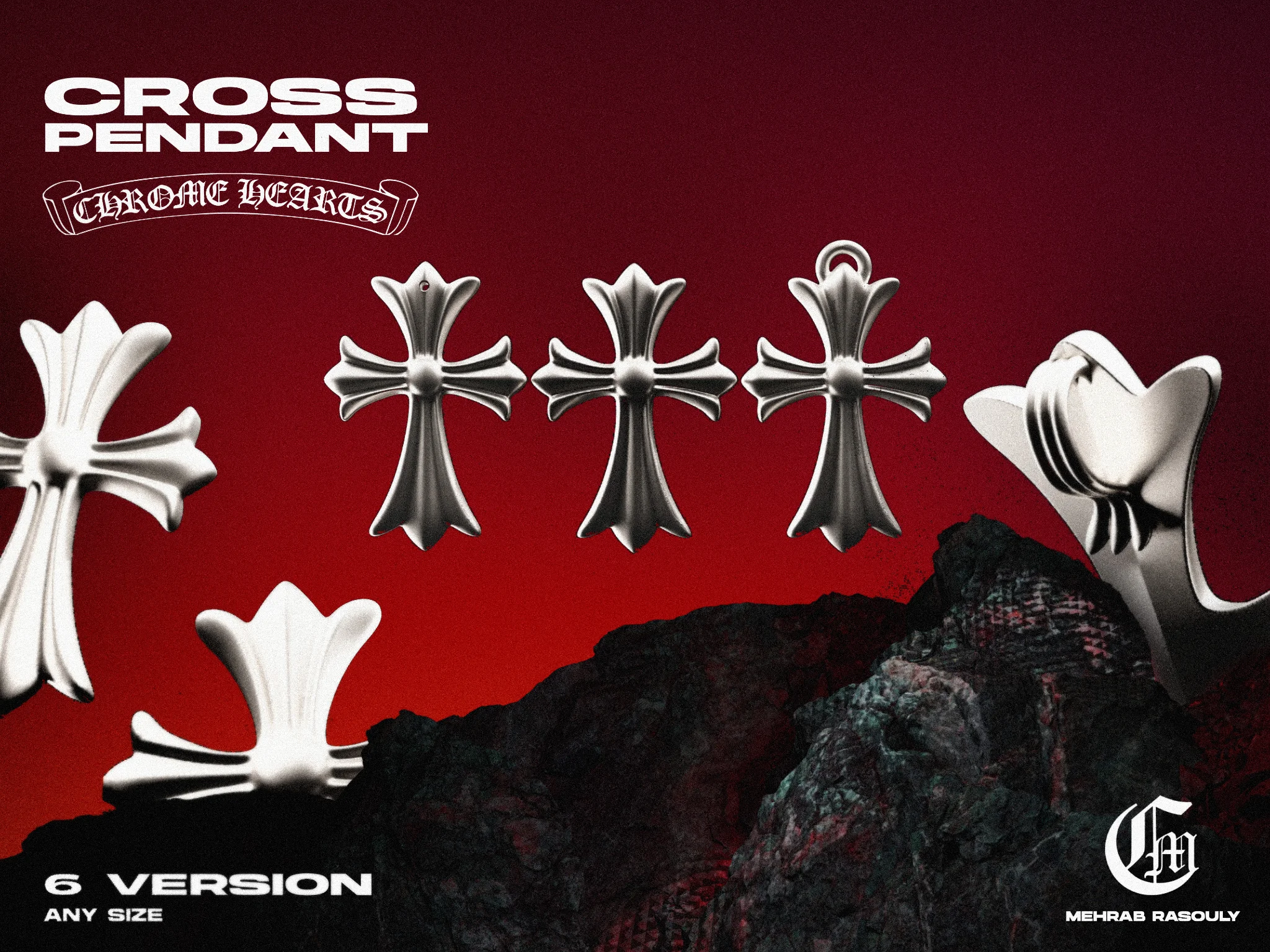 Chrome Hearts Cross Pendant (6 Version)