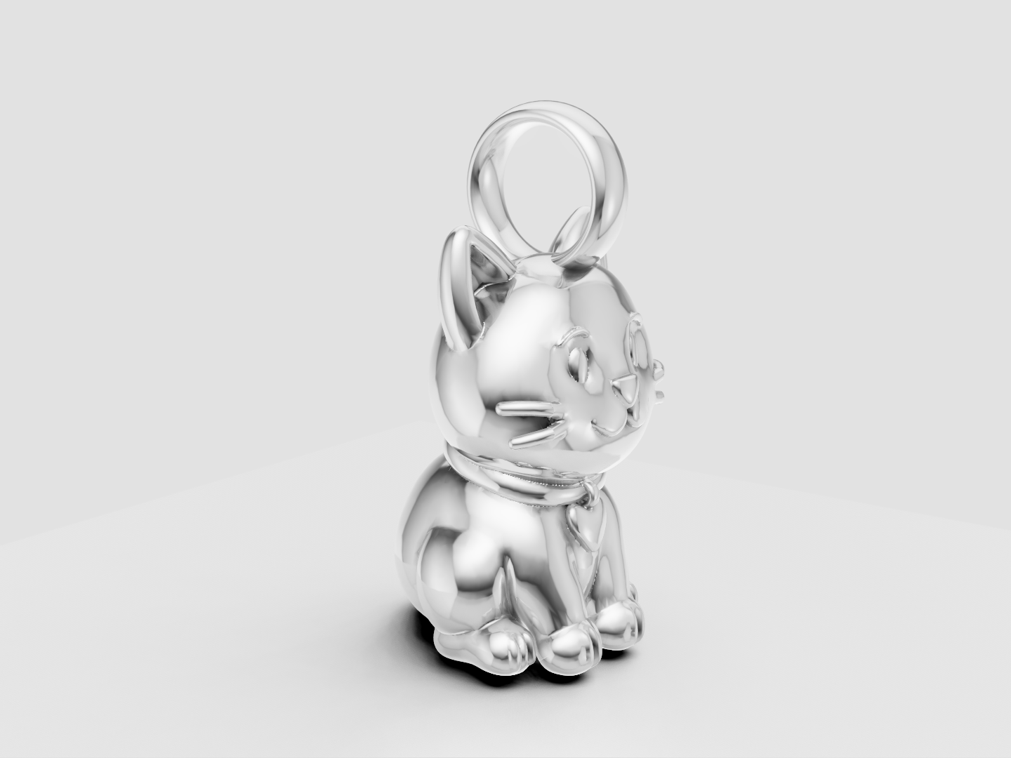 Cat Charm 3D Model — view 3