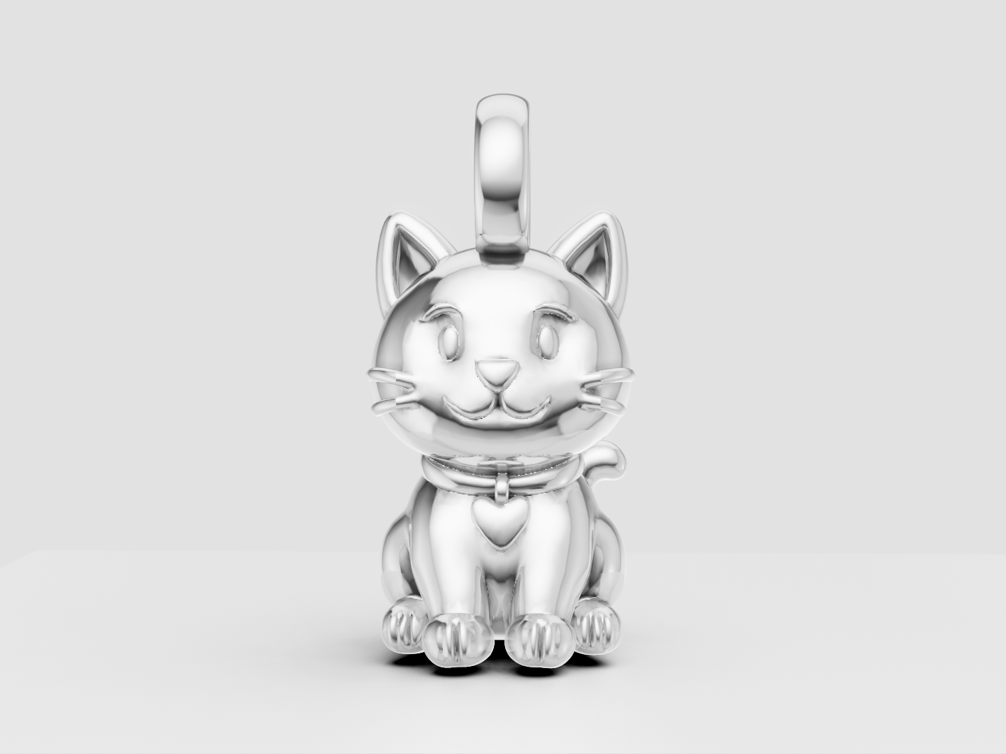 Cat Charm 3D Model — view 2
