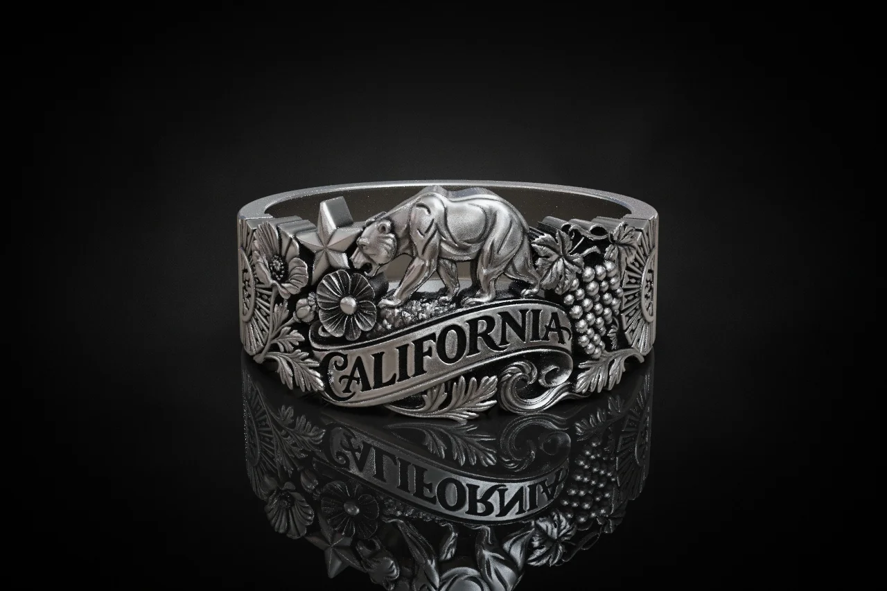 California Republic Bear State Pride Ring — view 2
