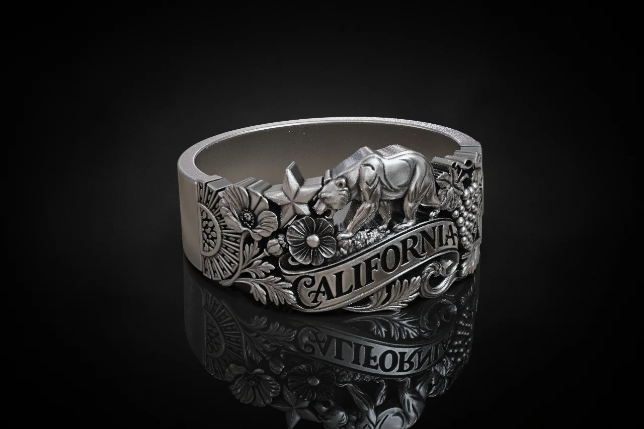 California Republic Bear State Pride Ring — view 3