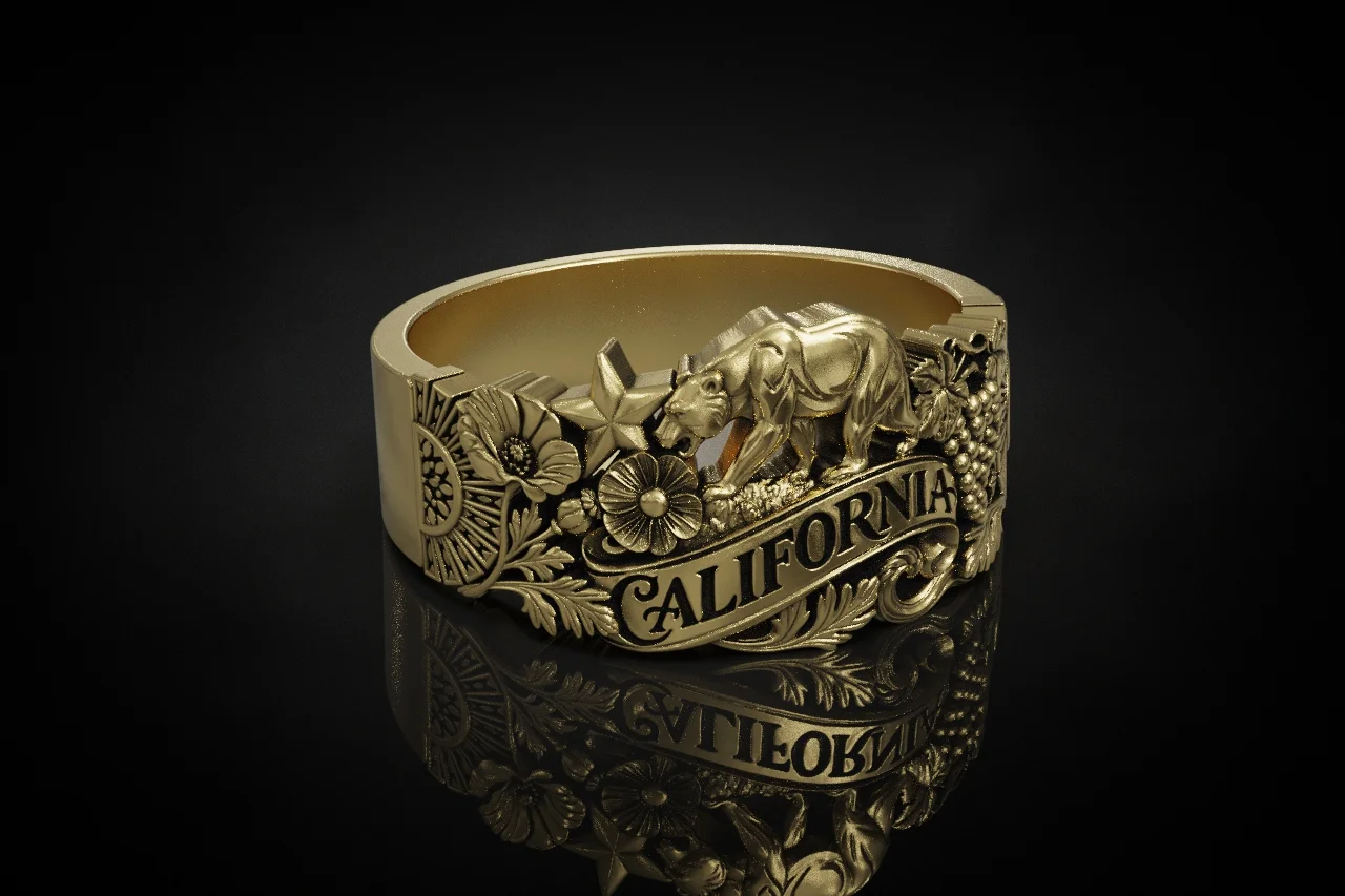 California Republic Bear State Pride Ring — view 4