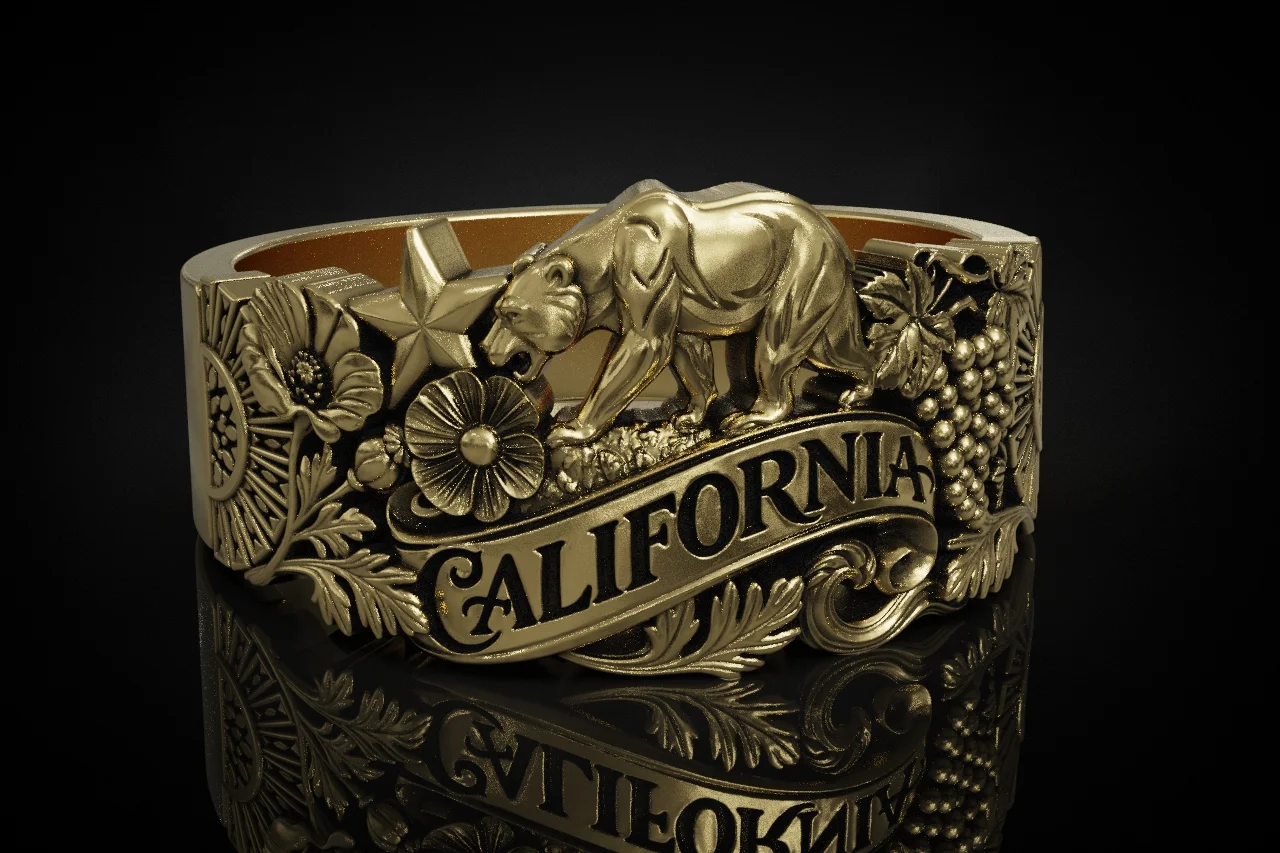 California Republic Bear State Pride Ring