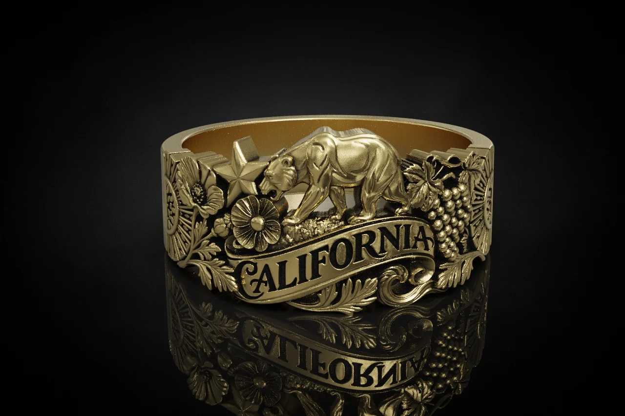 California Republic Bear State Pride Ring — view 6