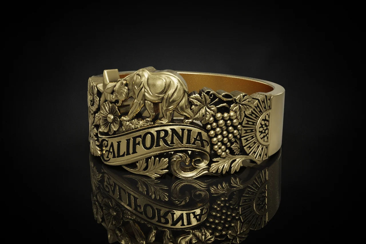 California Republic Bear State Pride Ring — view 5
