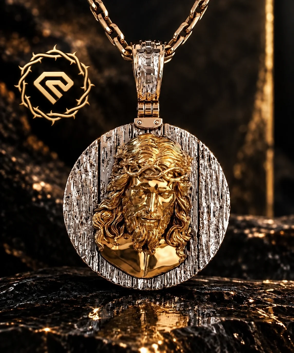 CROWN OF THORNS - Jesus Christ Pendant | Jewelry 3D Model STL