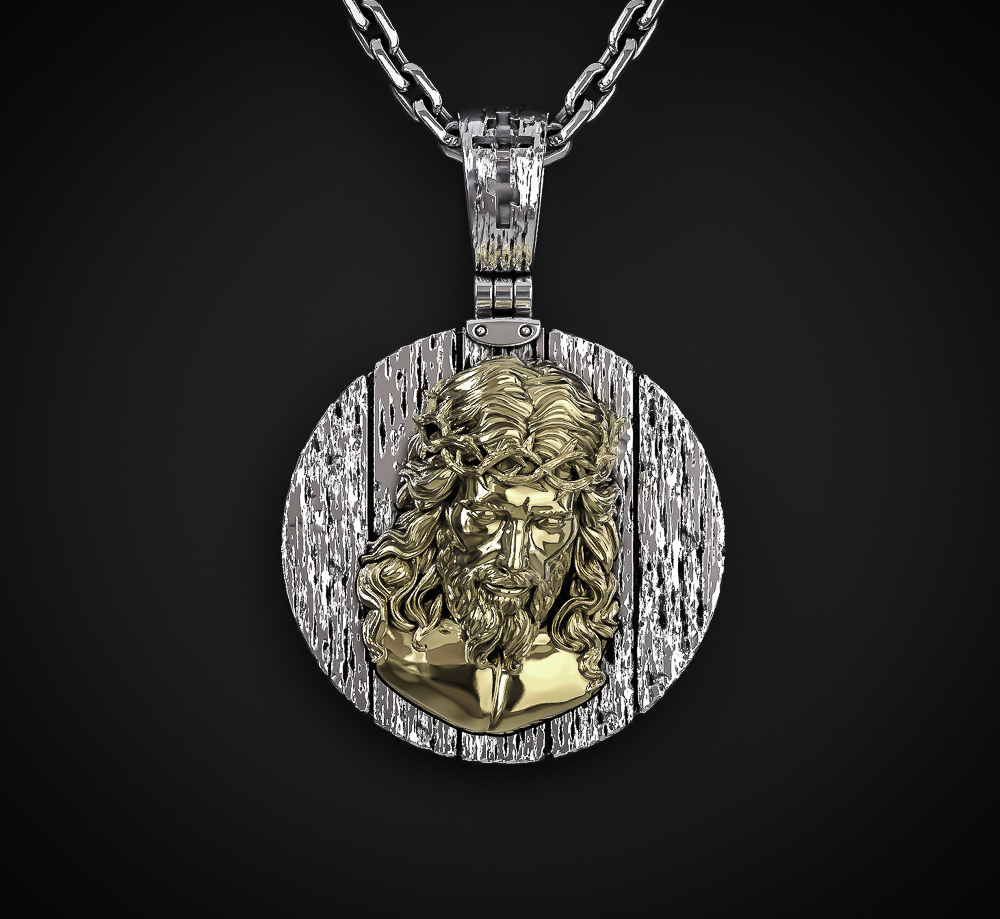 CROWN OF THORNS - Jesus Christ Pendant | Jewelry 3D Model STL — view 3