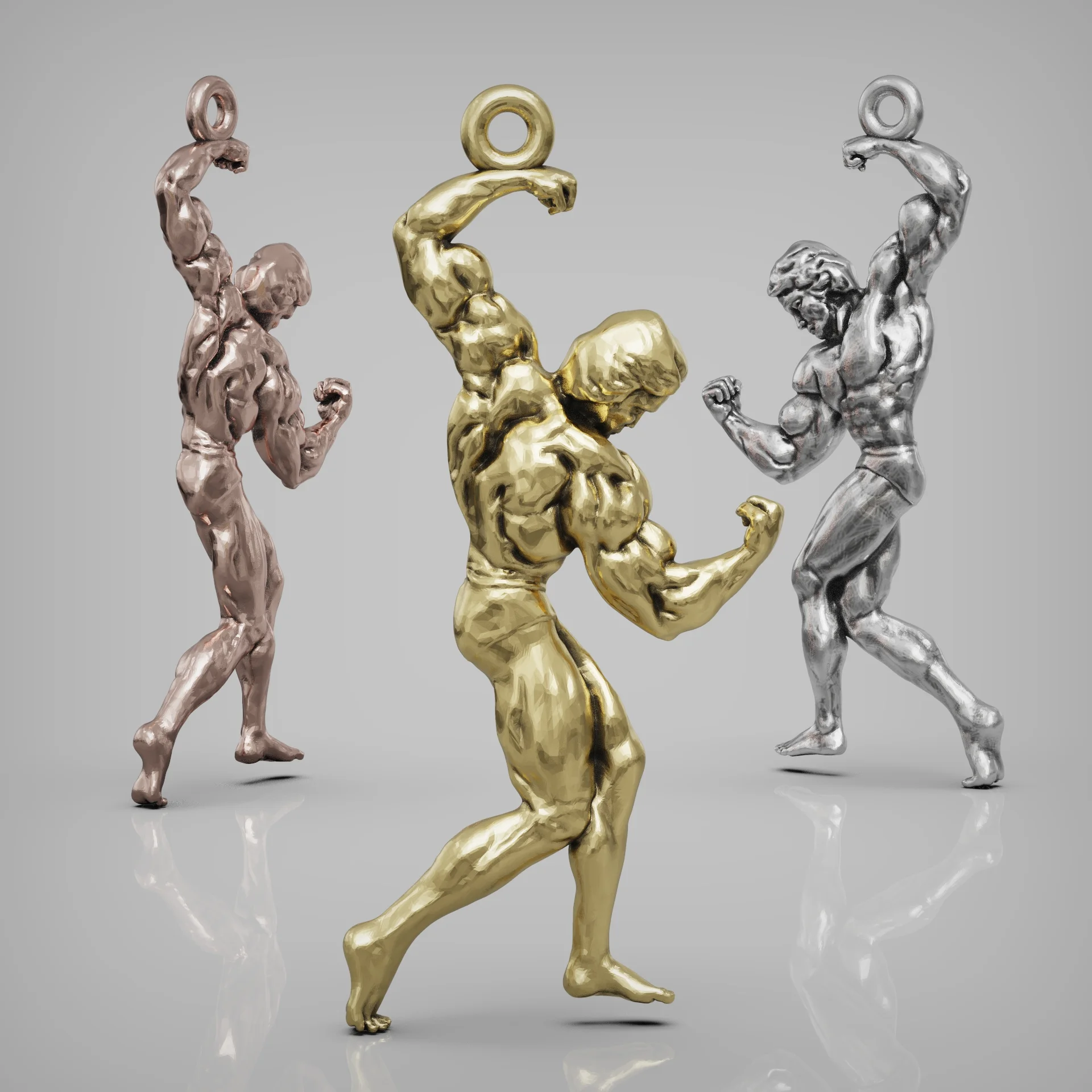Iconic Bodybuilder Pose Pendant STL