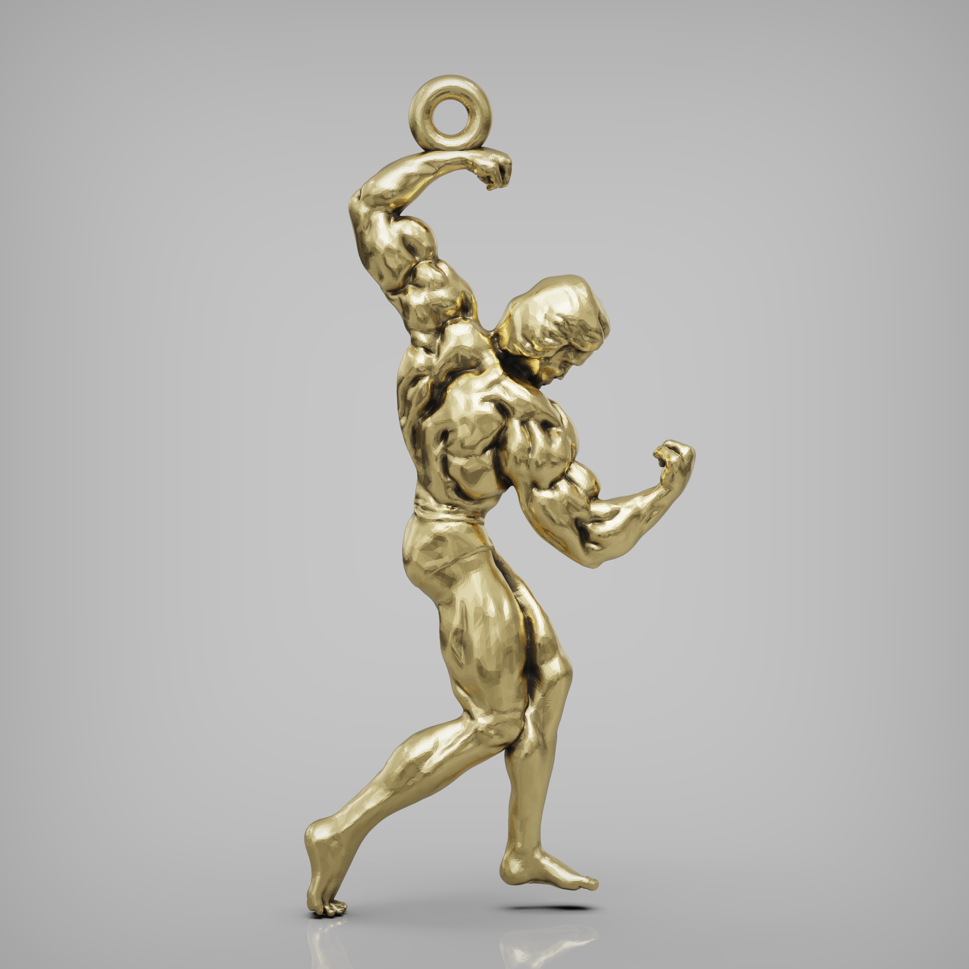 Iconic Bodybuilder Pose Pendant STL — view 2