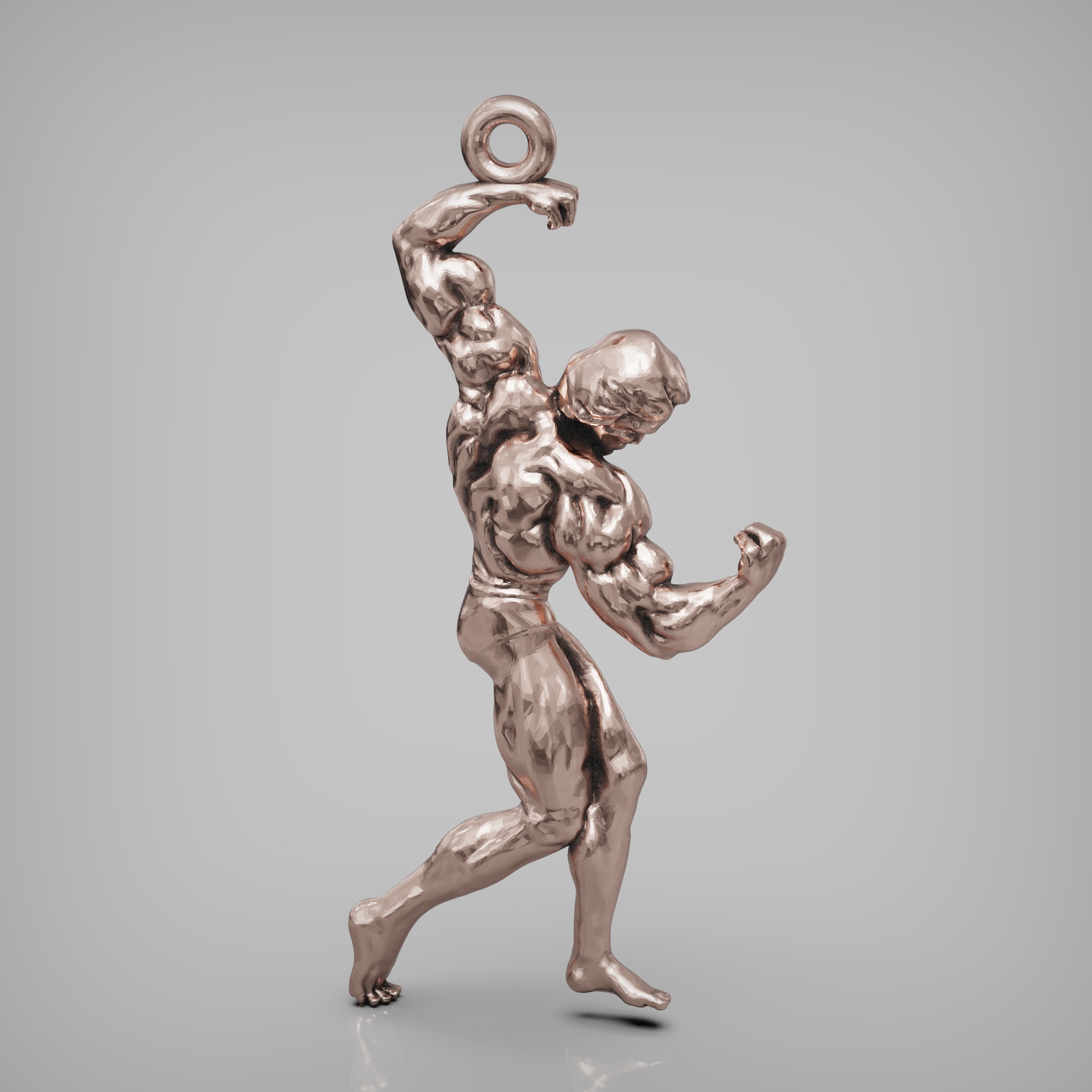 Iconic Bodybuilder Pose Pendant STL — view 3
