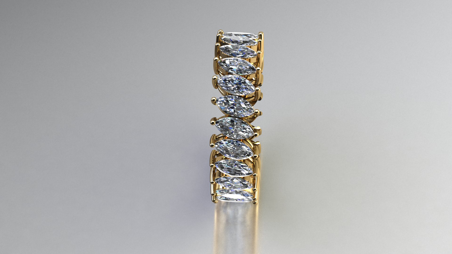 Elegant Marquise Stone Eternity Ring — view 4