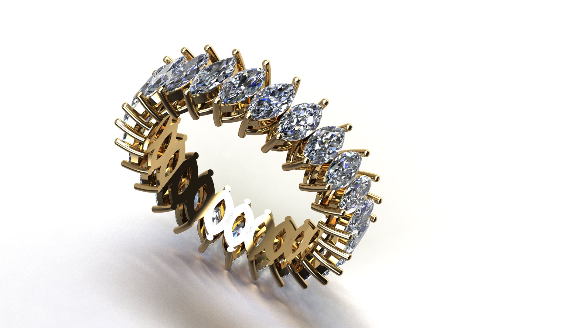 Elegant Marquise Stone Eternity Ring — view 5
