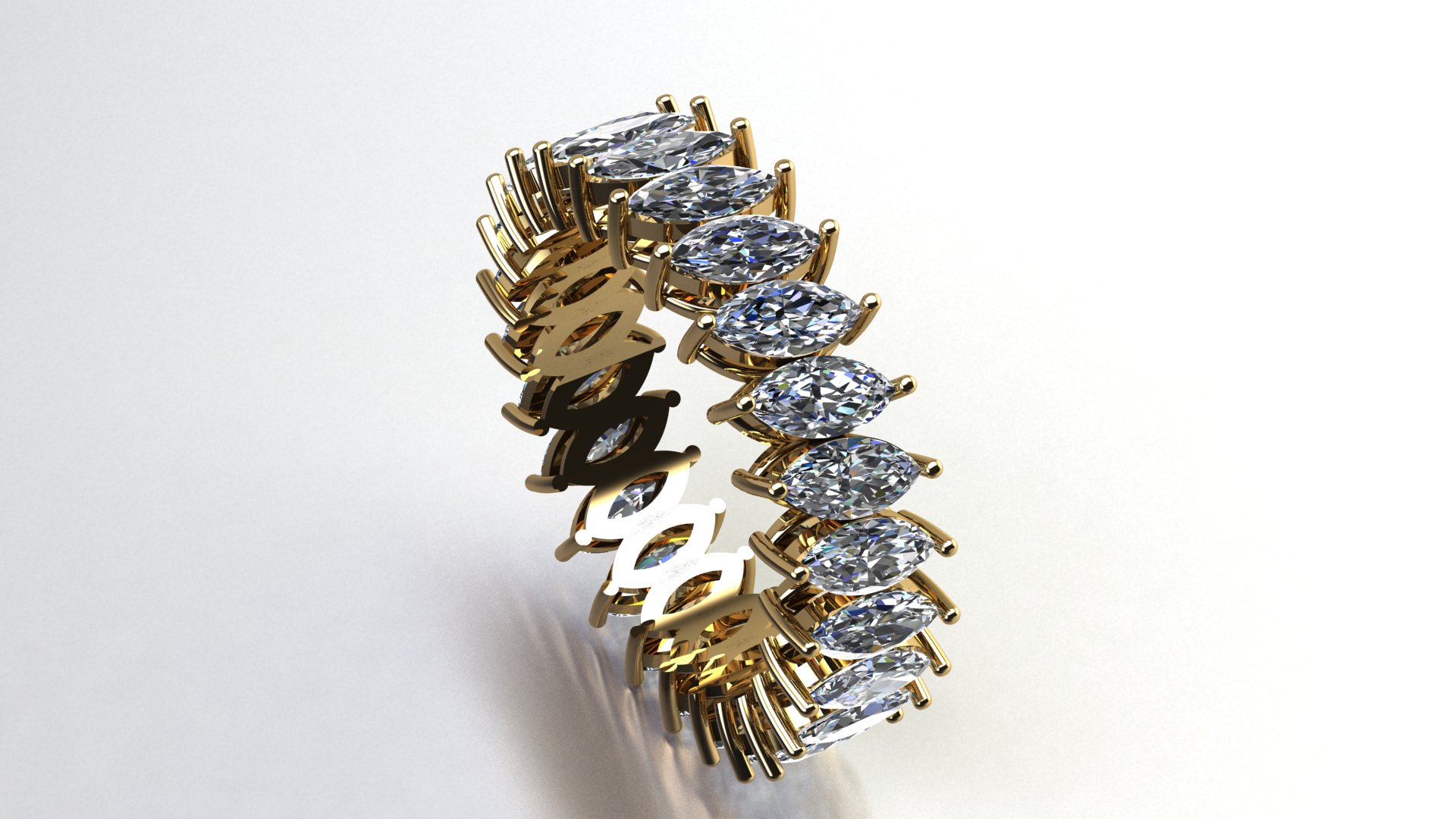 Elegant Marquise Stone Eternity Ring — view 6