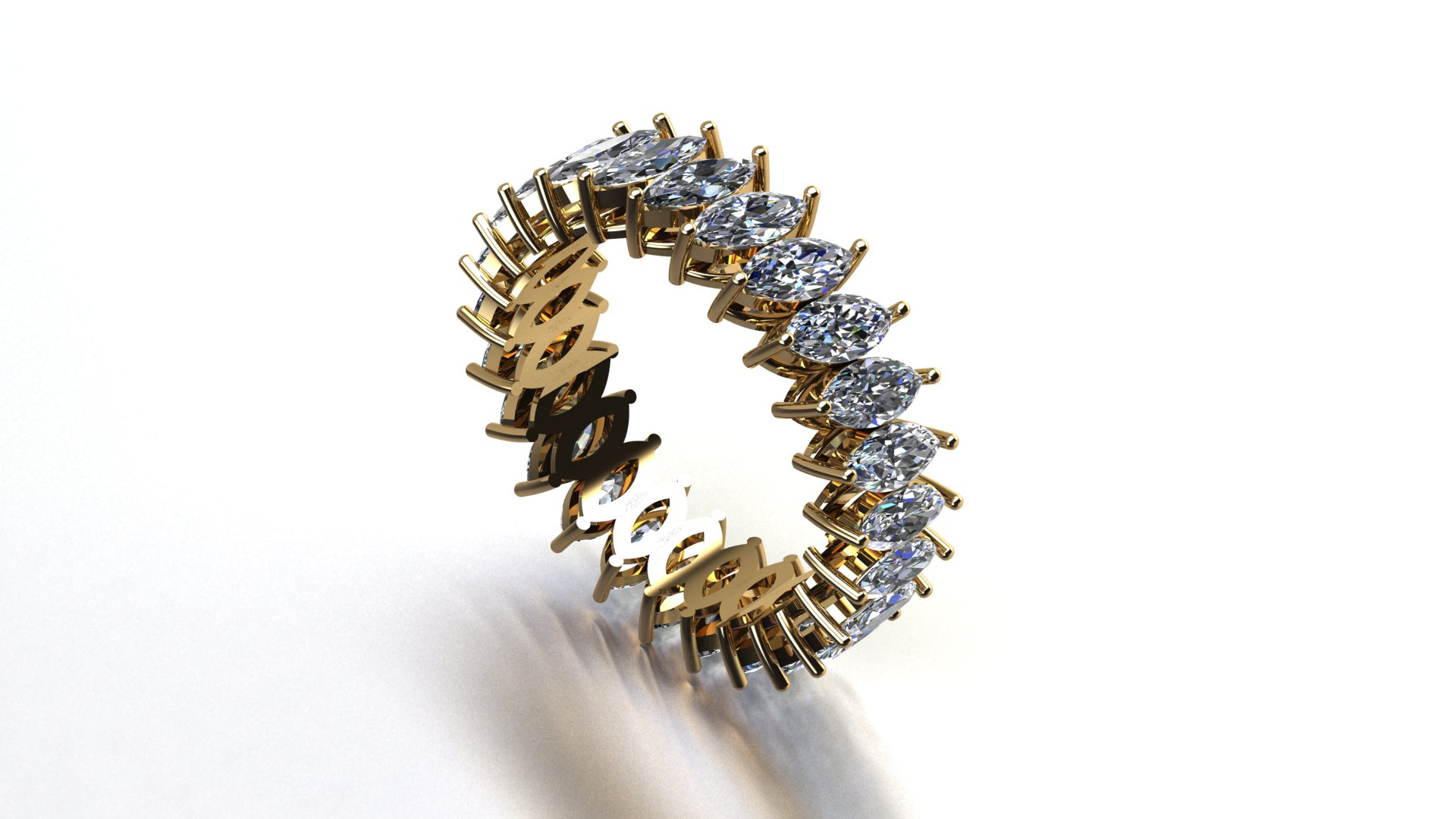 Elegant Marquise Stone Eternity Ring