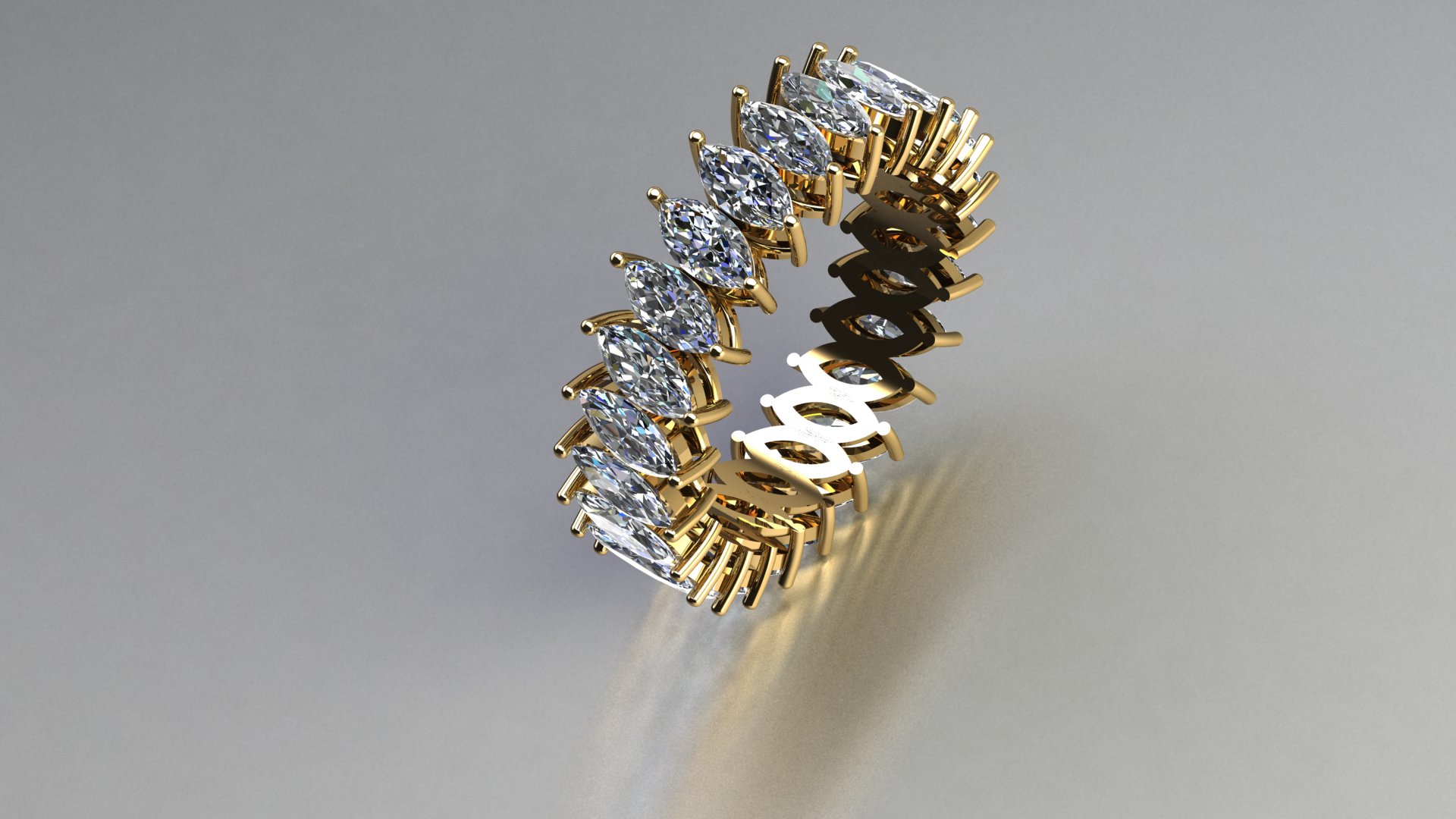 Elegant Marquise Stone Eternity Ring — view 2