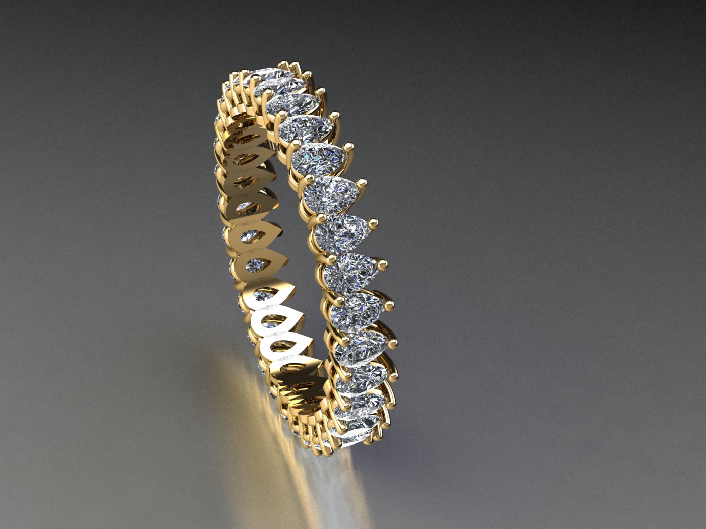 Elegant Marquise Stone Eternity Ring — view 7