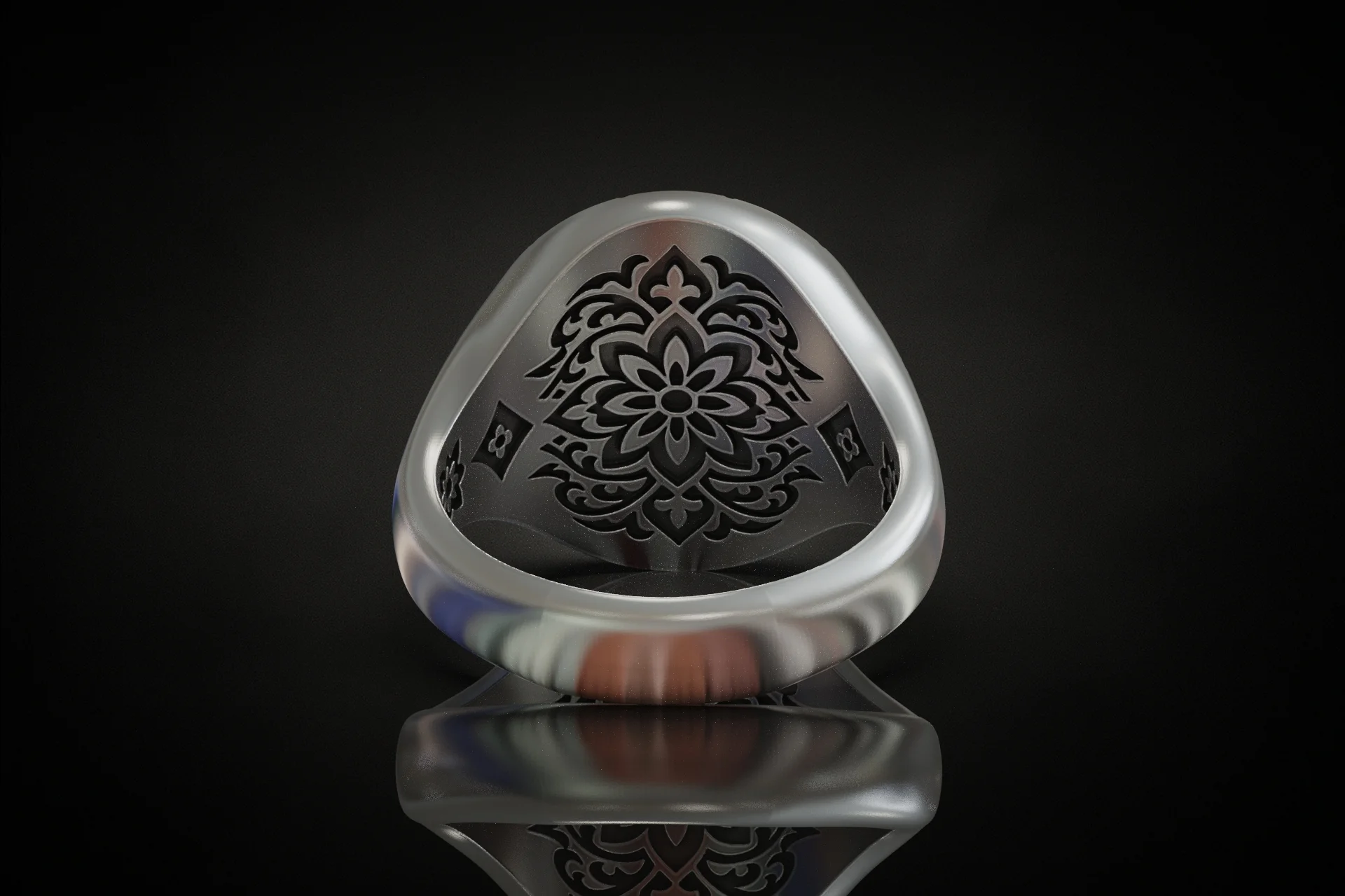 Divine Hand Cross Signet Ring — view 3