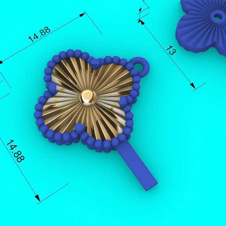 Quatrefoil Fluted Component with Connector Loops — view 7