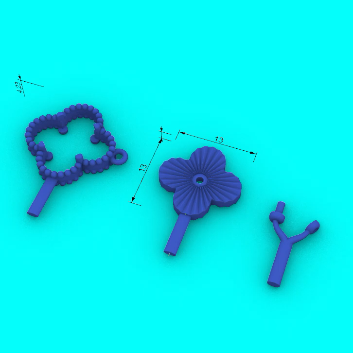 Quatrefoil Fluted Component with Connector Loops — view 3