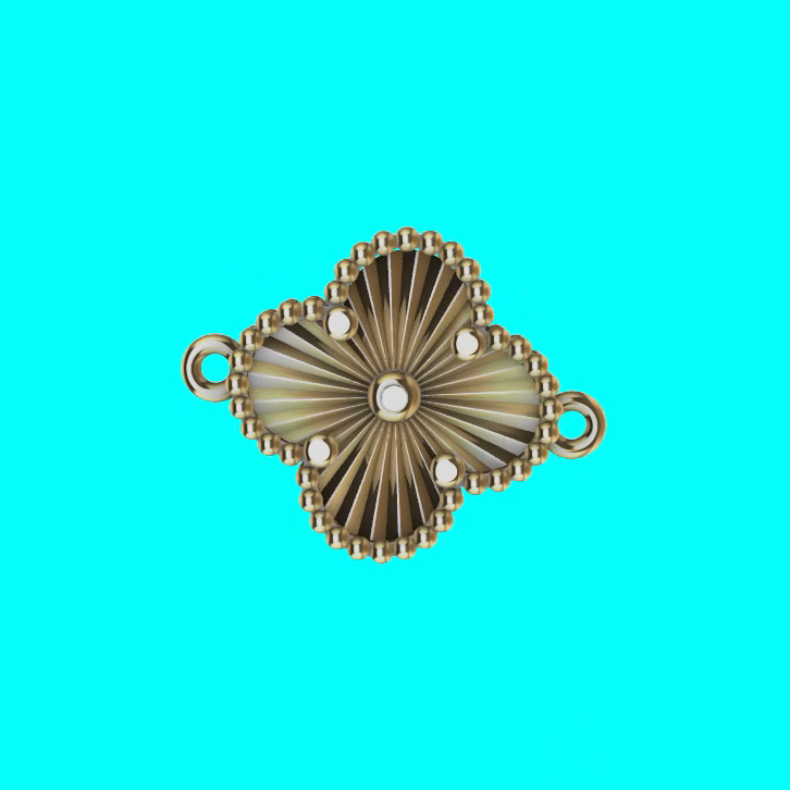 Quatrefoil Fluted Component with Connector Loops — view 8