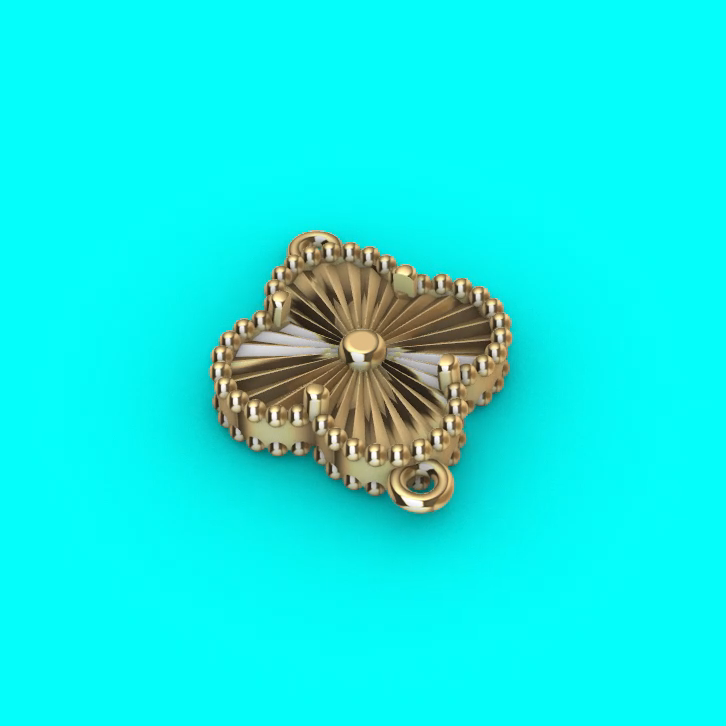 Quatrefoil Fluted Component with Connector Loops — view 4