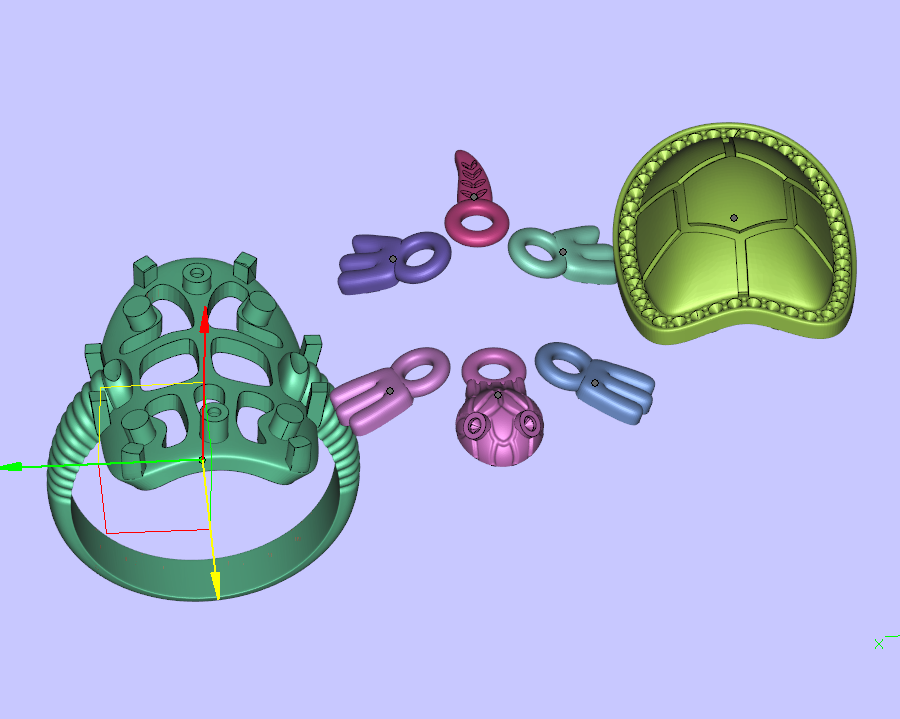 Turtle Ring with Movable head and legs — view 7