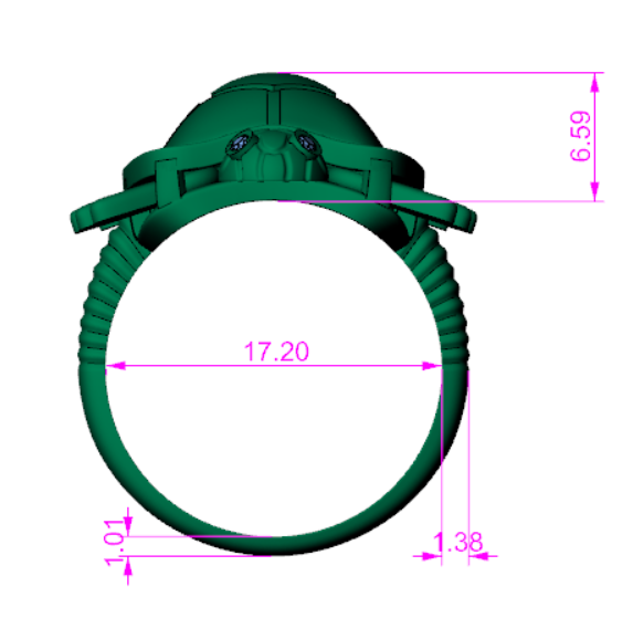Turtle Ring with Movable head and legs — view 4