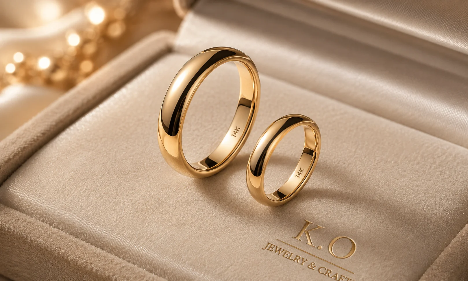 Two clasic wedding rings — view 2