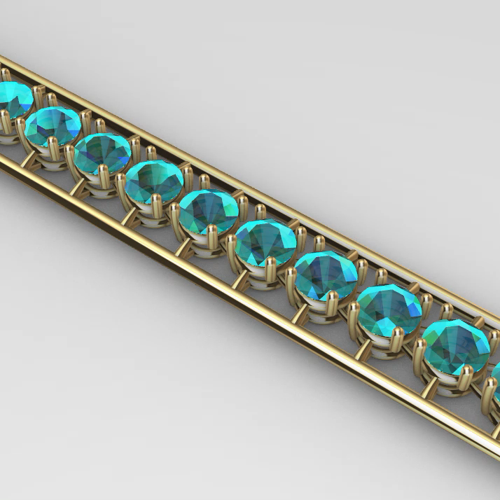 Classic Four-Prong Tennis Bracelet for Round Gems — view 2