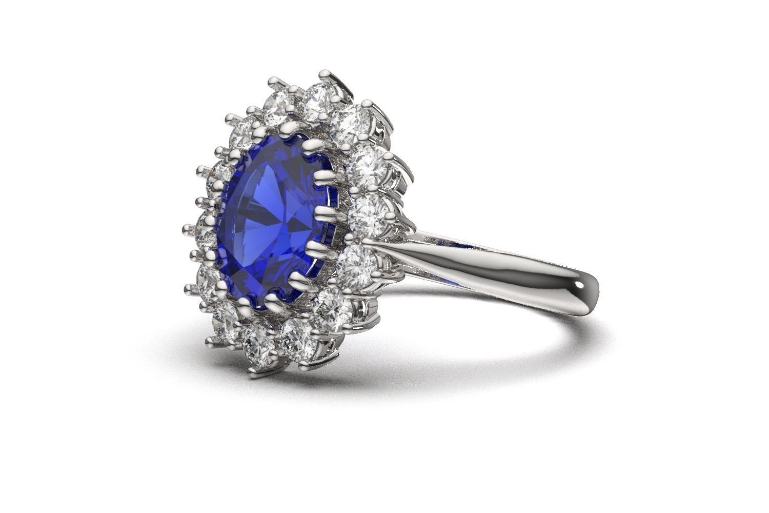 Princess Diana Ring with diamonds — view 2