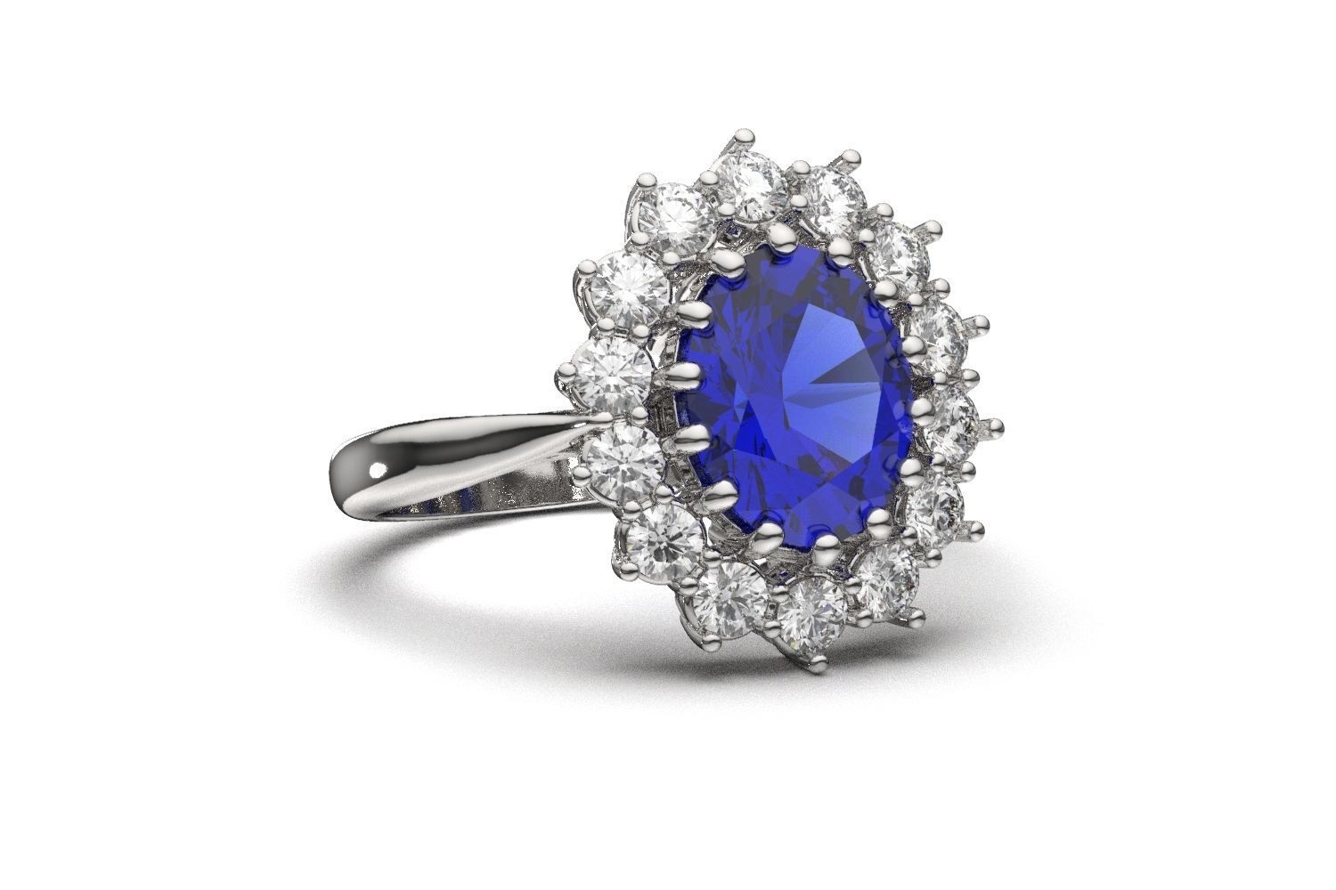 Princess Diana Ring with diamonds — view 3