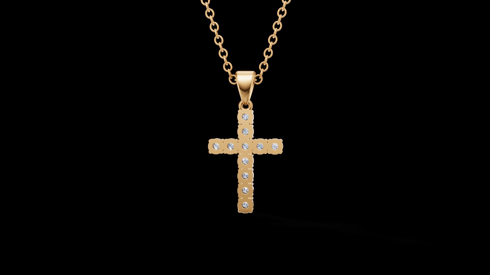 Diamond Cross Pendant 3mm 11 pices — view 7