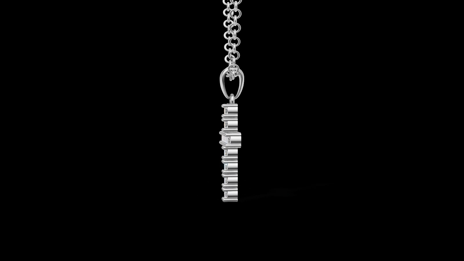 Diamond Cross Pendant 3mm 11 pices — view 4