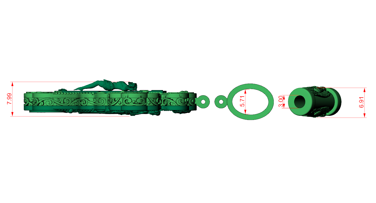 Orthodox Calvary Cross Pendant with Paracord Charm — view 5