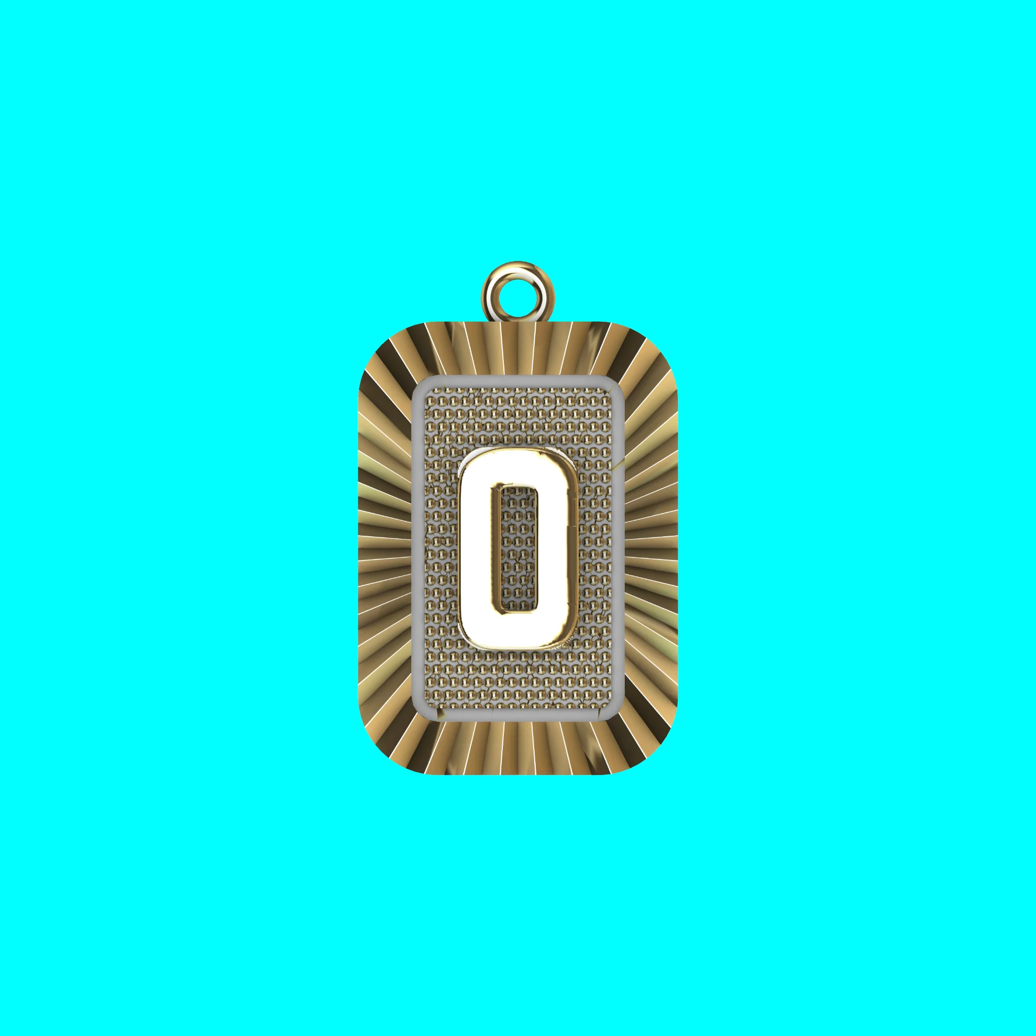 Buy O Letter Pendant CAD Model Gold Initial Necklace Jewelry — view 4