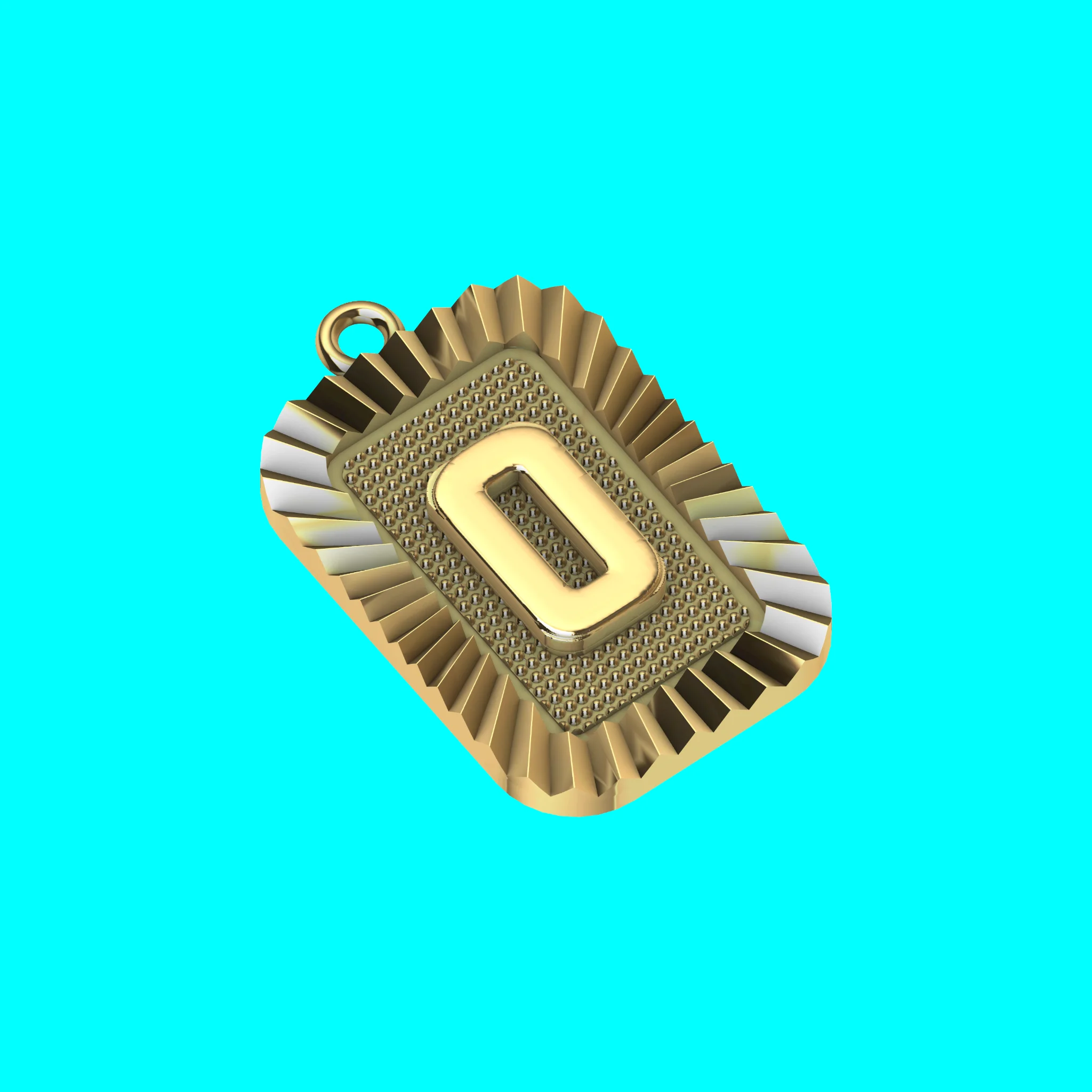 Buy O Letter Pendant CAD Model Gold Initial Necklace Jewelry