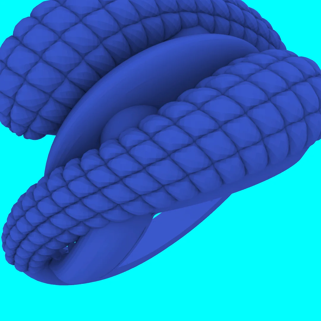 Textured Bypass Ring with Smooth Center Band — view 2