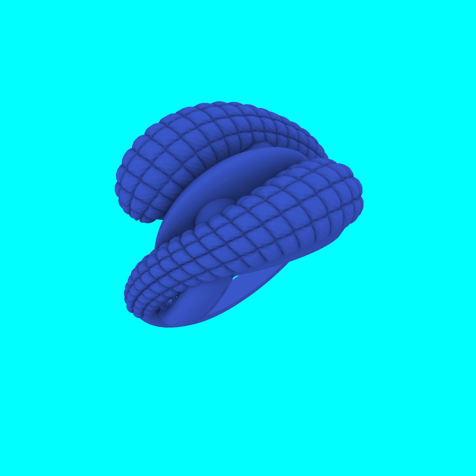 Textured Bypass Ring with Smooth Center Band