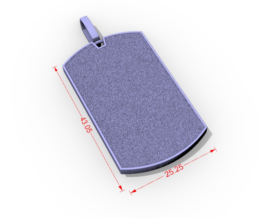 Jm Emage USMC Eagle Globe Anchor Dog Tag Pendant — 3D Jewelry Model