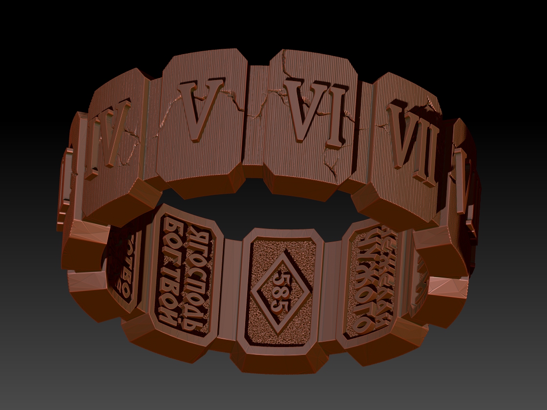 The Ten Commandments Ring | Christian Jewelry 3D Model STL — view 6