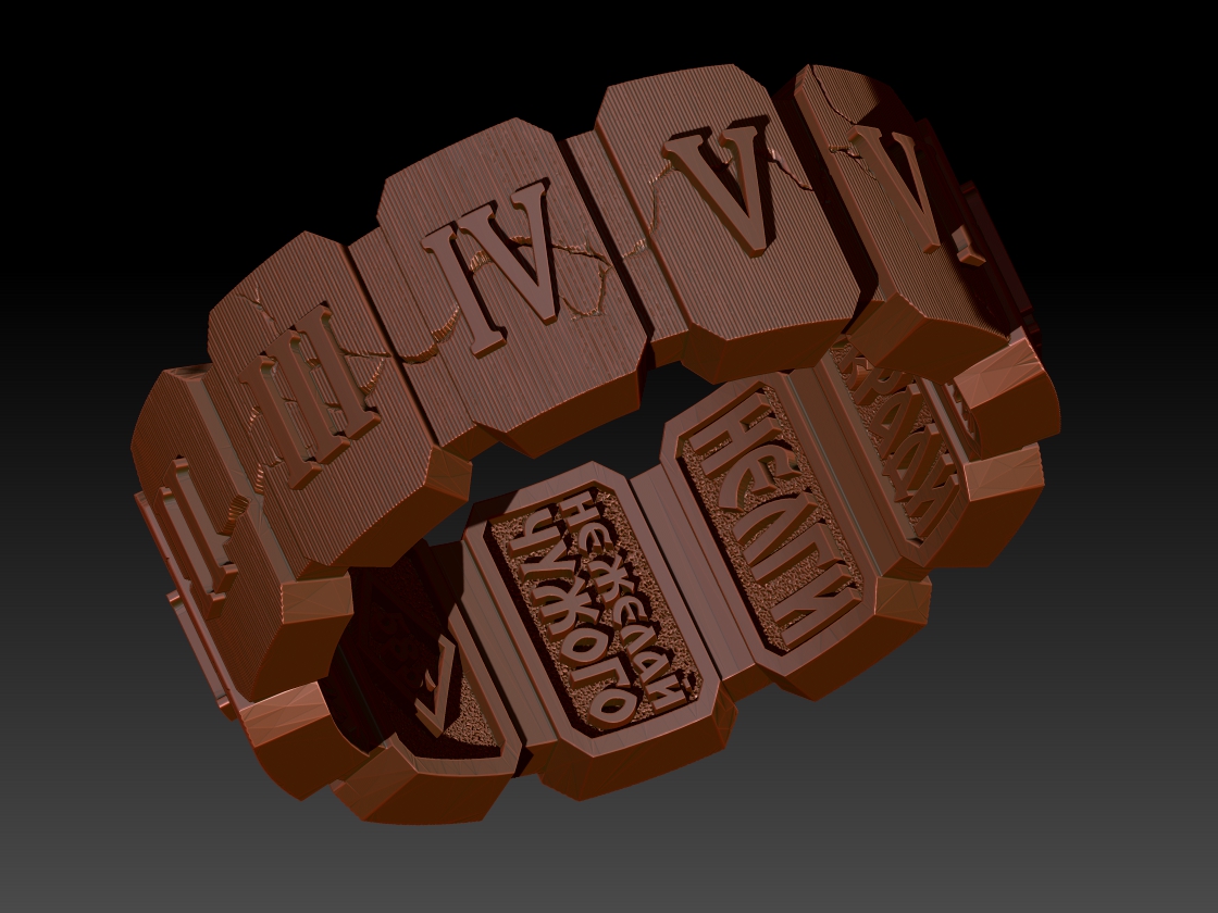 The Ten Commandments Ring | Christian Jewelry 3D Model STL — view 7
