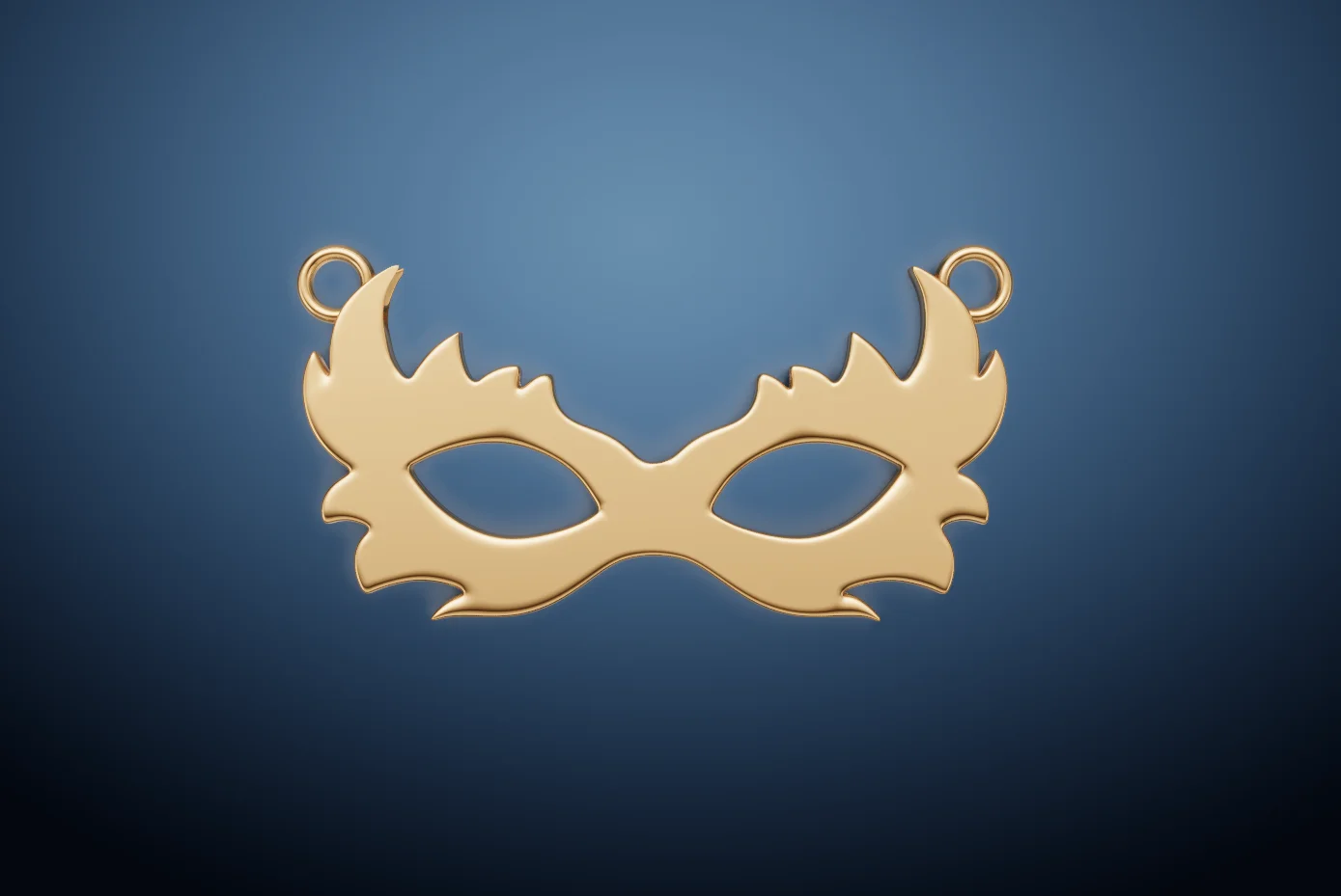 Festive Jester Carnival Mask Pendant — view 4