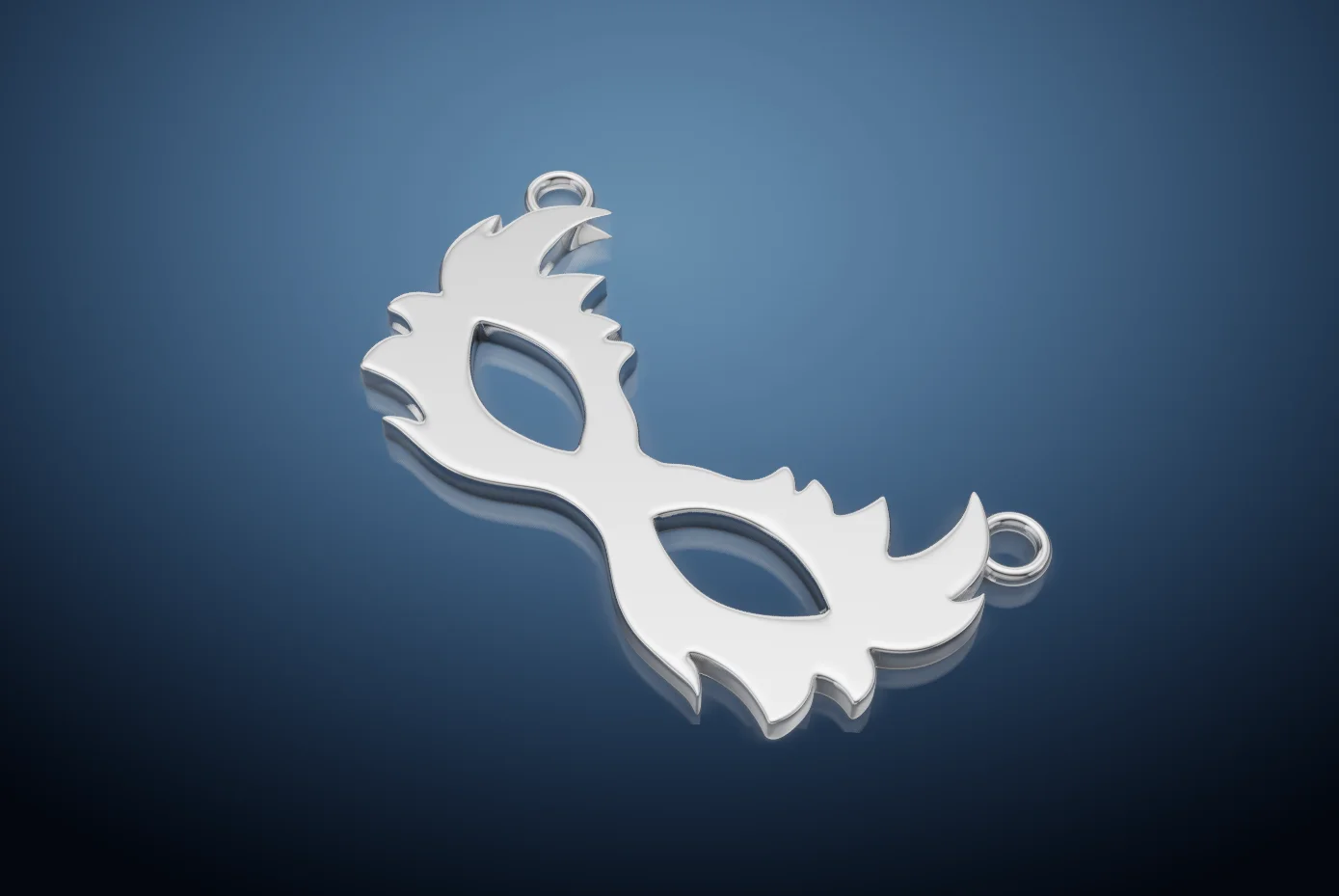 Festive Jester Carnival Mask Pendant