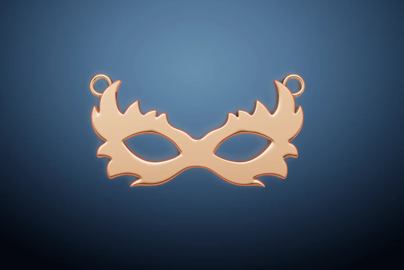 Festive Jester Carnival Mask Pendant — view 6