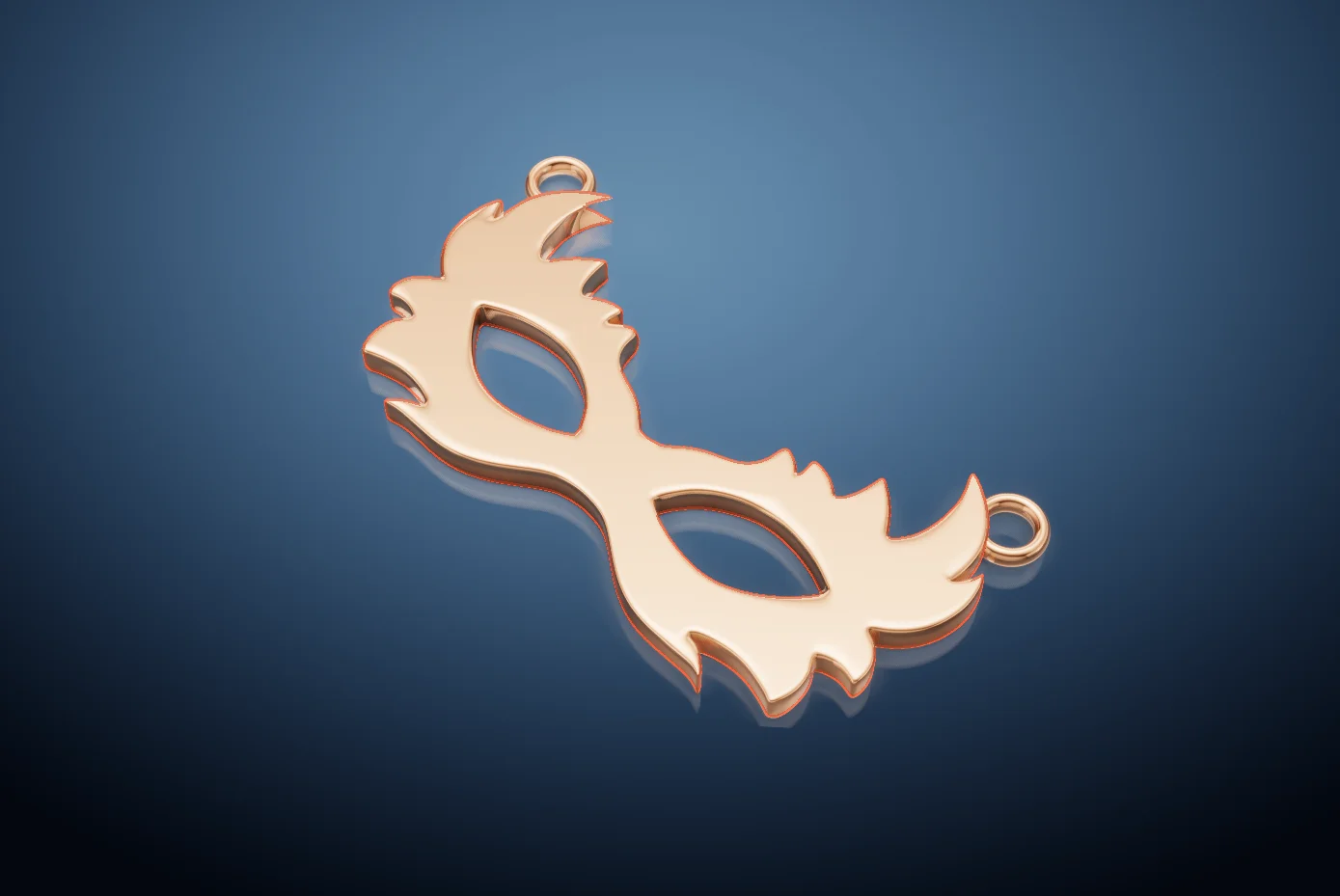 Festive Jester Carnival Mask Pendant — view 5