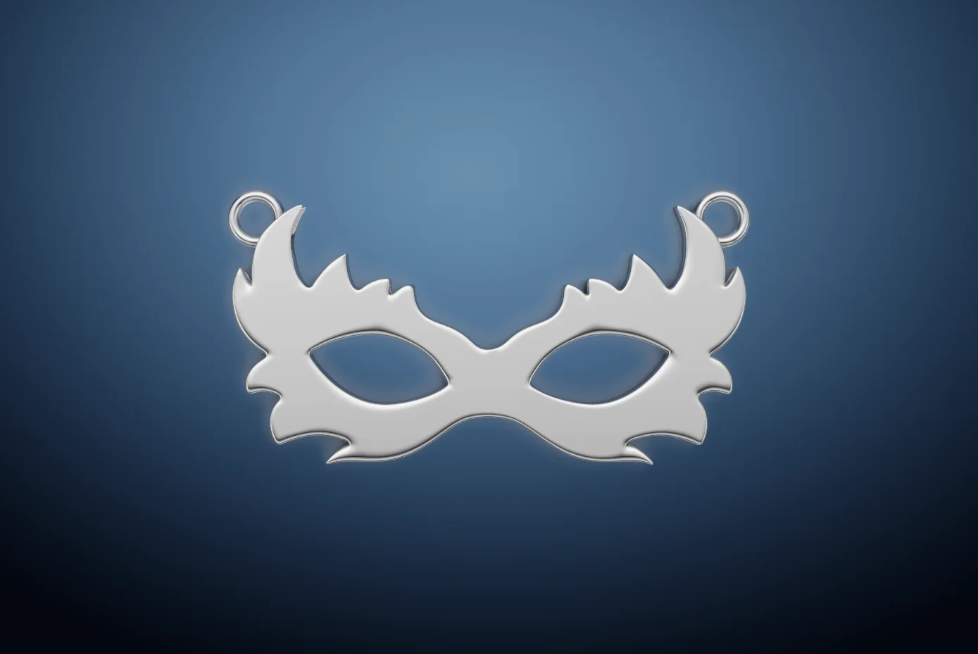 Festive Jester Carnival Mask Pendant — view 2