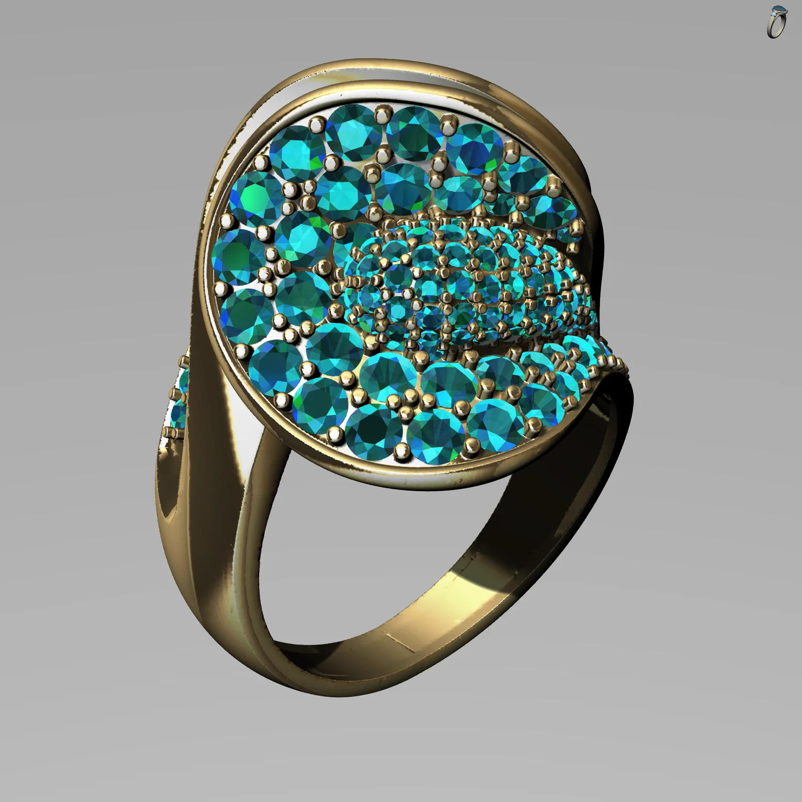 Sculptural Bypass Wave Ring — view 8